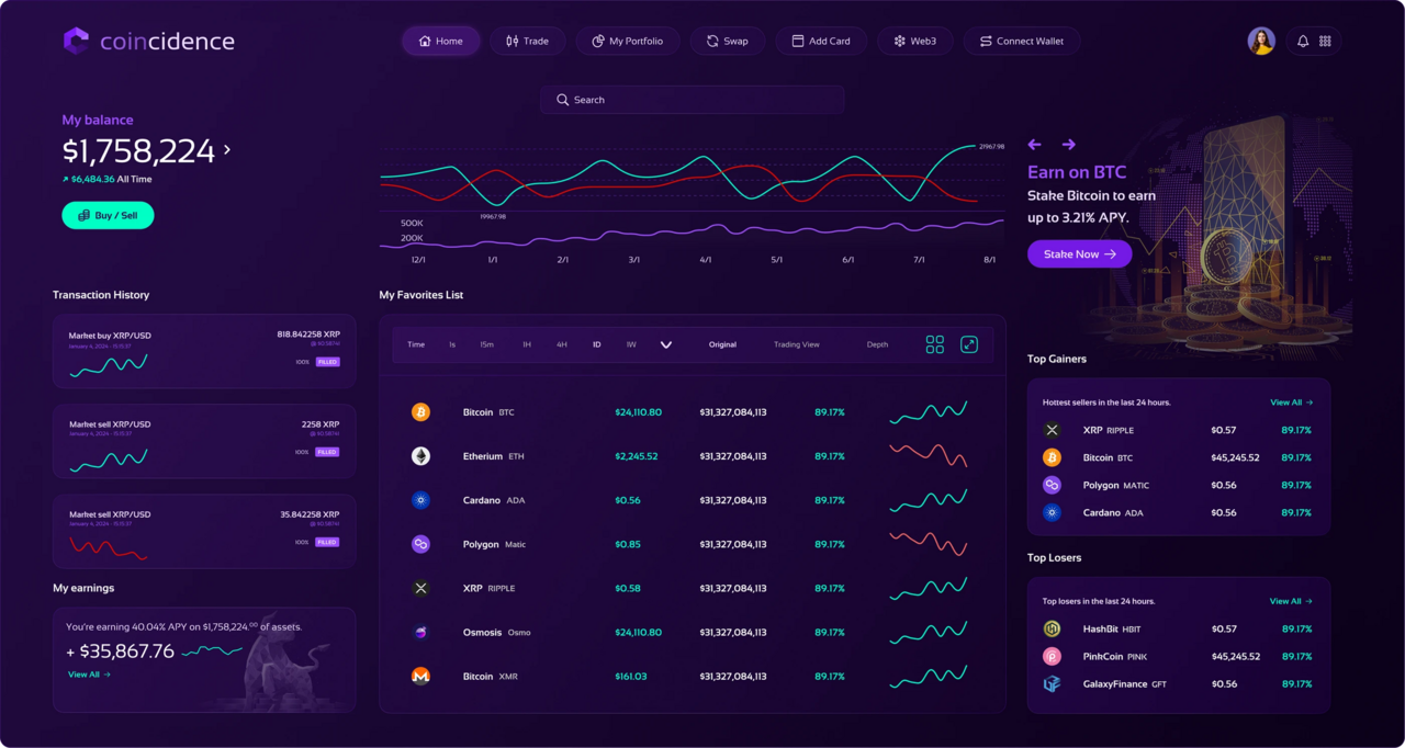 Coincidence Crypto App