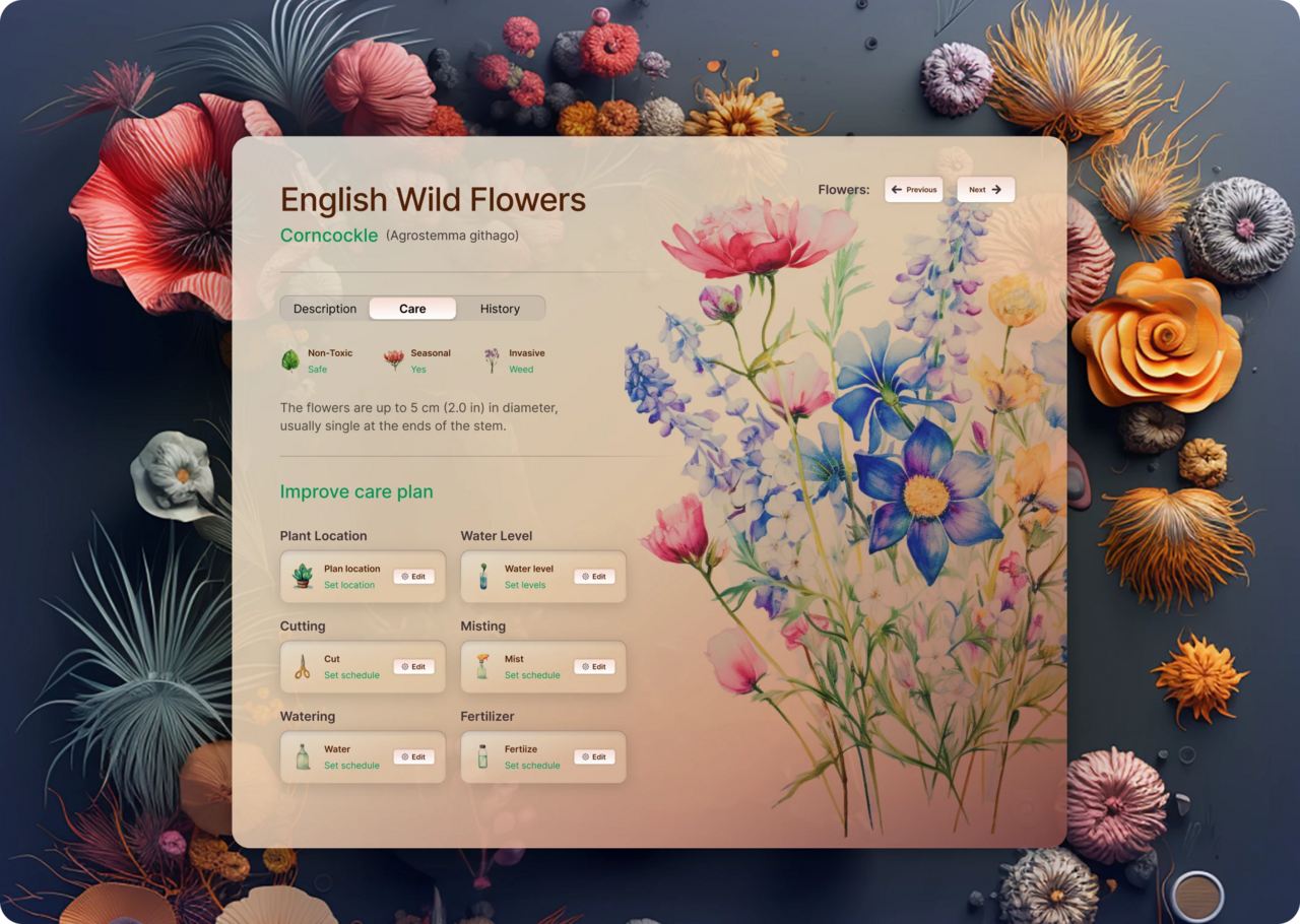 Flower Catalog App UI